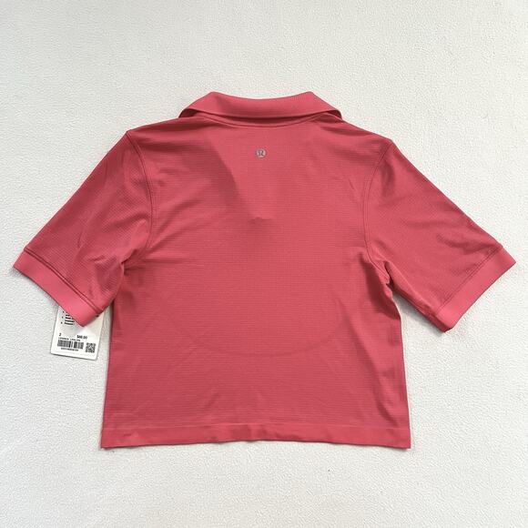 NWT Lululemon Women Lip Gloss Pink Swiftly Tech Relaxed Fit Polo Shirt W3GMJS 2 - Picture 9 of 10